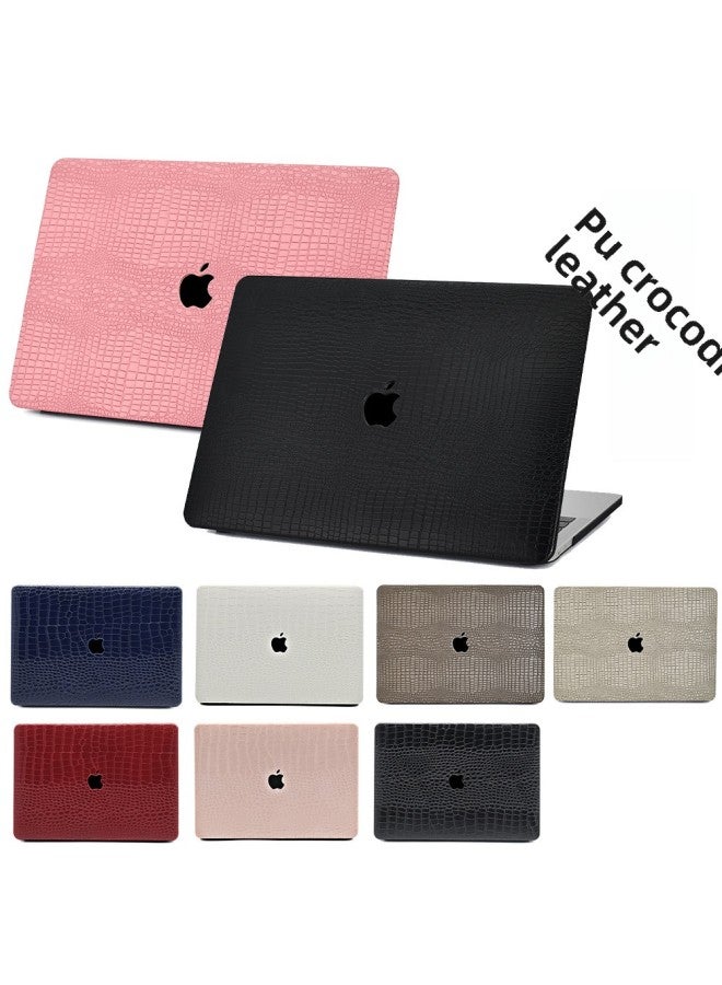 For Apple Notebook Protective Case Macbook Protective Case Crocodile Pattern Skin Shell Mac Air13.3-Color:Large Grain Crocodile Pattern-dark Blue-Applicable Model:Hollow 2023 Air15.3(A2941) - Image 2